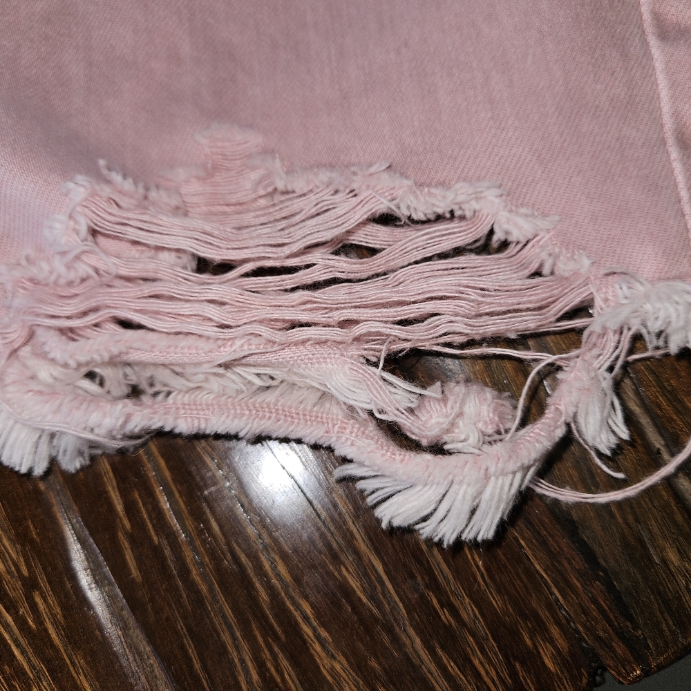 Mossimo Pink Distressed Boyfriend Crop Jeans Size 4/27